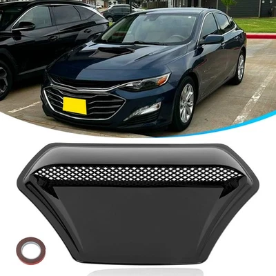 For Chevy Malibu Black Sport Race Car Scoop Hood Vent Air Flow Intake Cover - Image 1 of 4