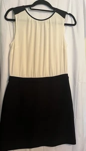 Vestido Loft Marfil Y Negro Sin Mangas Talla 6 Nuevo Con Etiquetas - Imagen 1 de 6