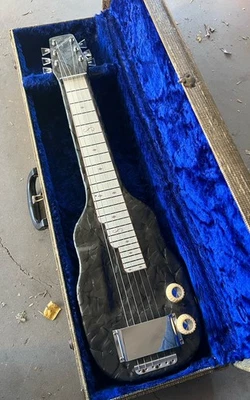 Vintage 1950’s Magnatone Black Pearl Lap Steel Guitar & Case - Image 1 of 4
