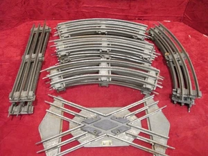 O gauge track lot Good Condition with crossing~ qty 22 pieces - Picture 1 of 11
