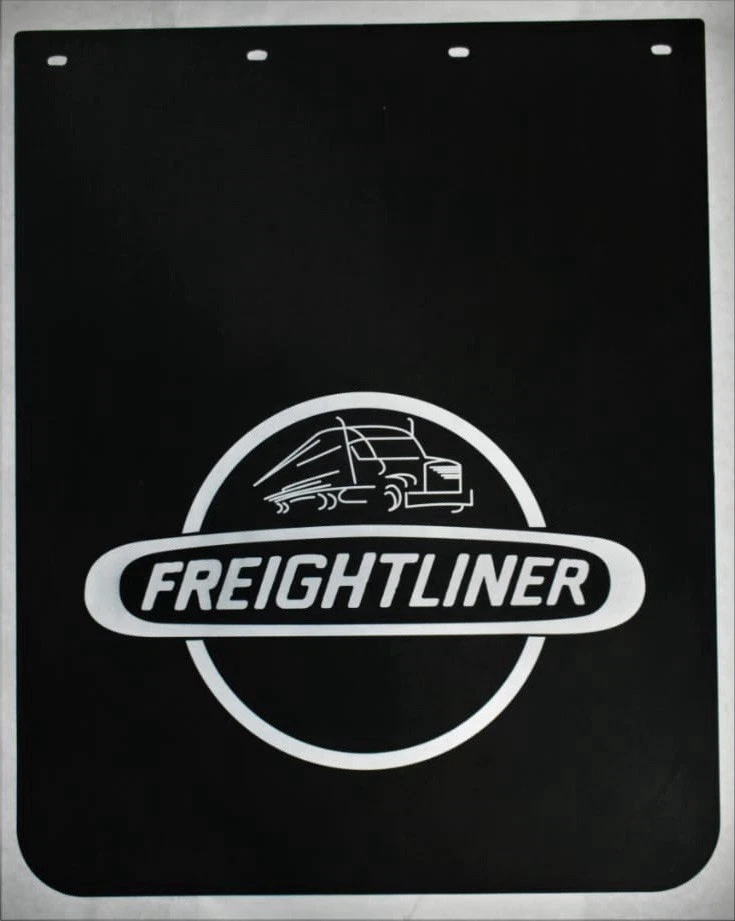 Guardabarros Freightliner negro polietileno 24 X 30 logotipo de camión Freightliner (par) Foto 1 de 1
