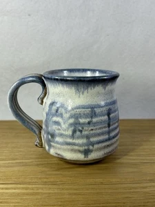 Blue Studio Art Glazed Coffee Mug Signed 3 1-4" - Picture 1 of 9
