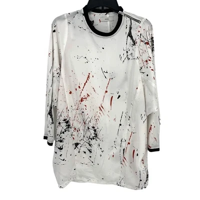 Camisa túnica larga salpicaduras pintura Diesel para mujer talla XXS blanca negra roja artística Foto 1 de 4