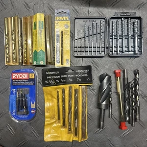 Vintage USA Made Drill Bit Lot 30 Piece Set Assortment - Picture 1 of 9