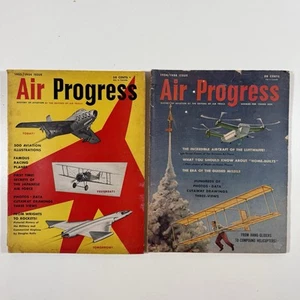 VINTAGE 1953-1955 AIR PROGRESS MAGAZINES - Airplanes Helicopters - NICE! - Picture 1 of 2