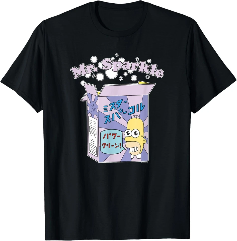 The Simpsons Homer Mr. Sparkle Kanji Box Bubbles V2 T-Shirt - Image 1 of 1