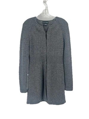 Sutton Cashmere Woven Knit Long Line Cardigan Chunky Quiet Luxury Sz Small - Image 1 of 4