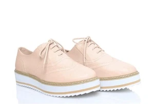 Plateau Schnürschuhe Sneaker Damen Größe 40 Plateauabsatz NEU mit Etikett - Bild 1 von 7