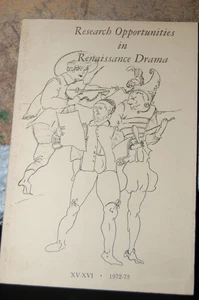 Research Opportunities in Renaissance Drama - XV - XV! - 1972-73 - 1st ed - Picture 1 of 5