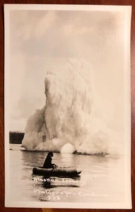 Alaskan Iceberg Alaska RPPC AZO Photocraft Cordova - Imagen 1 de 2