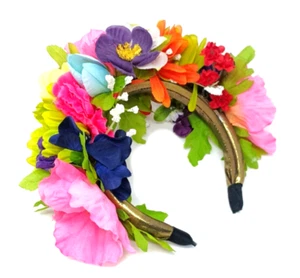 Multi Color Flower Headband, Ladies Boho Style Accessories - Picture 1 of 4