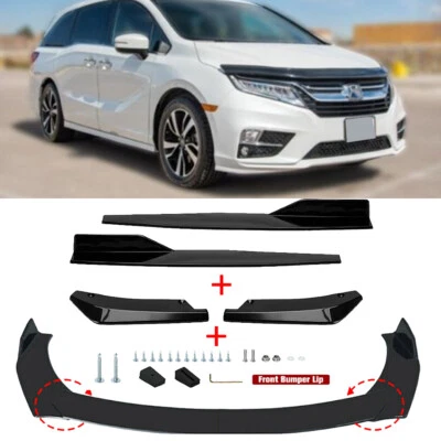 For Honda Odyssey Car Front Lip Chin Bumper Spoiler Splitter Diffuser Body Kit Foto 1 de 4