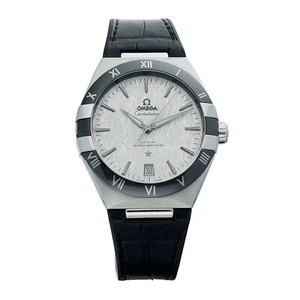 Orologio Uomo Automatico Omega Constellation Coassiale Quadrante Grigio Rodiato 41mm Acciaio - Foto 1 di 6