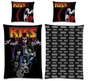 Wende-Bettwäsche "KISS BANDFOTO" 135x200cm - Bild 1 von 1