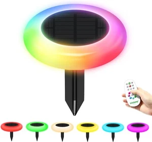Outdoor Solar Lights for Garden, 6Pack Colour Changing, with Remote Control IP65 - Picture 1 of 8