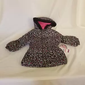 Pink Platinum Girl's Toddler Gray Puffer Jacket 2T NWT - Picture 1 of 5