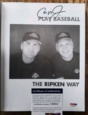 NICE Autographed Orioles Cal Ripken Jr Play Baseball Book PSA COA Signed - Image 1 of 4
