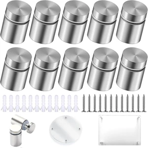 10 Set Distanziali in Acciaio Inox, Distanziatori Plexiglass Con Viti, Distanzia - Foto 1 di 11