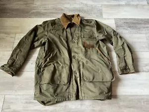 Vintage Montana Cloth Utica Duxbak Corp Hunting Duck Jacket Large 60s - Picture 1 of 19