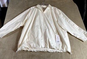 Athleta Jacket Sightseer Lace Windbreaker Womens 2X White Ripstop NEW - Picture 1 of 21