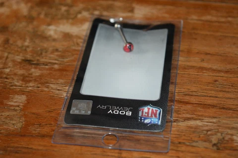 HOUSTON TEXANS Tongue Ring Siskiyou Silver Body Jewelry NEW Cover