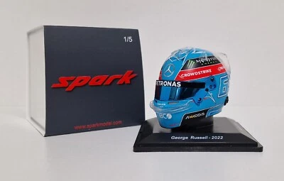 MODELLINO CASCO HELMET 1:5 SPARK AUTO F1 FORMULA 1 MERCEDES RUSSELL BRASILE 2022 - Immagine 1 di 4