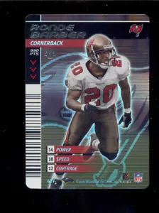 2002 NFL Showdown RONDE BARBER Tampa Bay Buccaneers GOLD FOIL Rare Card - Picture 1 of 1