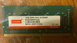 Innodisk 4GB DDR4 2400 SODIMM Memory Module - A4S4GSNSXCSJ NCA1-200131050 - Picture 1 of 2