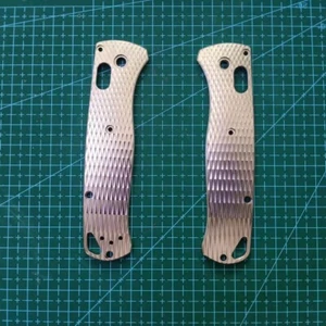 1 Pair Custom MadeTitanium Alloy Handle Scales for Benchmade Bugout 535 Knives - Picture 1 of 11