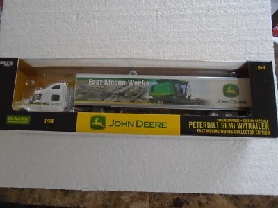 ERTL  PETERBILT JOHN DEERE SEMI TRACTOR & TRAILER EAST MOLINE WORKS - Image 1 of 4