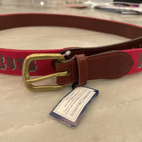 NWT~TAMPA BAY BUCCANEERS LEATHER BELT by SMATHERS & BRANSON ~40~TB #12 ! Cover