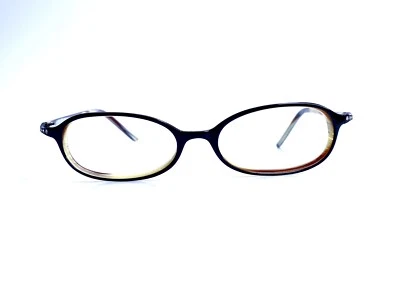 New Valentino Black Beige Almond Oval Eyeglasses Italy 5291 04H 49 17 130 - Image 1 of 4