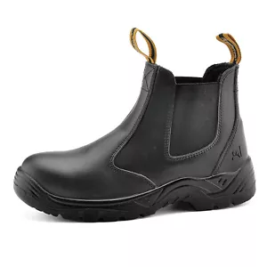Safetoe Men Work Boot Safety Shoe Steel Toe Water Resistant Slip-on Anti-static - Picture 1 of 70