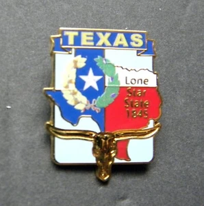 TEXAS TX BANDERA DEL ESTADO DE ESTADOS UNIDOS MAPA SOLAPA PIN INSIGNIA 1 PULGADA - Imagen 1 de 1