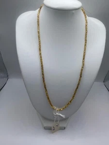 Vintage Antique Gold italian Style Faux Necklace 16" length & 0.08" bead size - Picture 1 of 2
