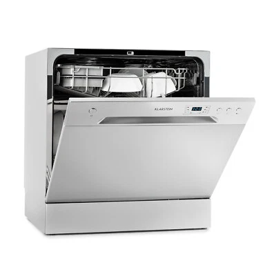 Wassersparende Geschirrspülmaschine 6 Programme F Besteckablage Aquastop silber - Bild 1 von 4