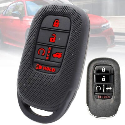 Smart Remote Key Fob Silicone Case Cover 5 Button  For Honda 2022 Civic Accord Foto 1 de 4