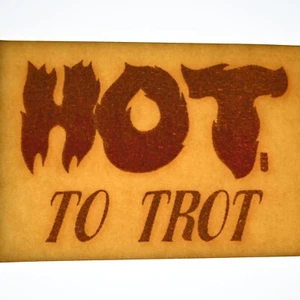 Vintage 1970s Heat Transfer | Hot to Trot | NOS Iron-On T-Shirt Graphic - Picture 1 of 4