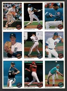 OPC Premier 1993 prueba sin cortar 9 paneles, Canseco, Larry Walker, DeShields, Drabek... - Imagen 1 de 3