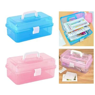 Kunststoff Aufbewahrungsbox Organizer Nähzubehör Angelgerätebox Tragetasche - Bild 1 von 2