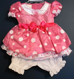 New Disney Store MINNIE MOUSE Pink Heart Costume Dress Infant 3-6 Months - Picture 1 of 3