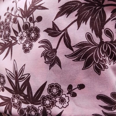 Robert Kaufman NIght and Day fabric 2.5yds Pink Brown floral 100% Cotton - Image 1 of 4