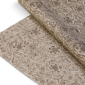 Tooled Faux Leather Western Embossed Vinyl - Fabric By The Yard