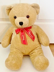 Vintage Golden Bear Co. 23 Zoll Plüsch Weihnachten Stofftier Teddy rot & gold Happy Holidays Schleife - Bild 1 von 10