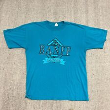 Vintage Banff Canada Shirt Mens Large Blue 90s Outdoors Nature Alberta