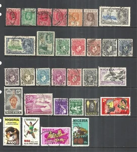 NIGERIA    VARIOUS USED ISSUES LOT (B)    1914 to 2003 - Picture 1 of 2