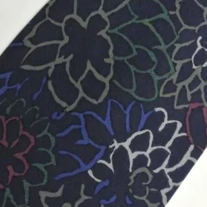 Skinny Blue Gray Green Abstract Floral Silk Tie 3.2" Wide 56" Long - Bild 1 von 8