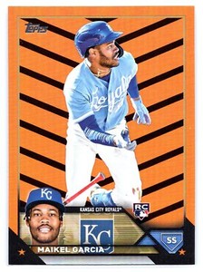 2023 Topps Update #US144 Orange & Black RC Maikel Garcia  Royals