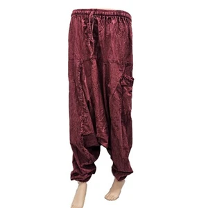 Cotton Trouser Unisex Hippie Harem Festival Casual Yoga Baggy One Size S M L XL - Picture 1 of 8