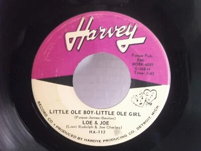 Loe & Joe,Harvey,"Little Ole Boy-Little Ole Girl"US,7" 45,1962 Motown soul, M- - Image 1 of 2
